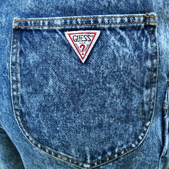 Vintage Guess Overalls 4 Acid Wash Pleated 90’s - Picture 7 of 8